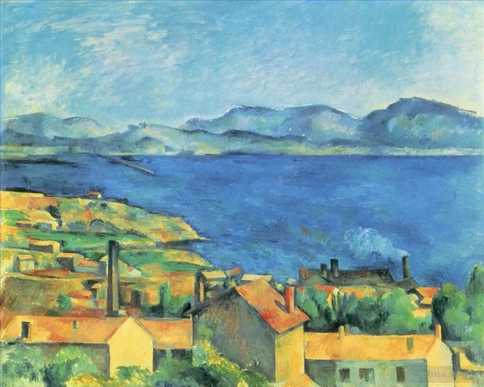 Paul Cezanne Ölgemälde - Der Golf von Marseille von LEstaque 1885 aus gesehen