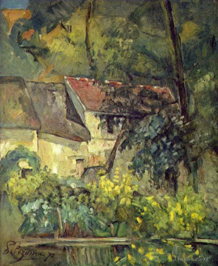 Paul Cezanne Ölgemälde - Das Haus von Père Lacroix in Auvers