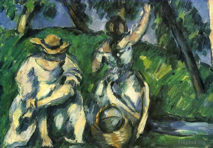 Paul Cezanne Ölgemälde - Die Obstpflückerin