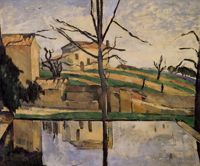 Paul Cezanne Ölgemälde - Der Pool im Jas de Bouffan