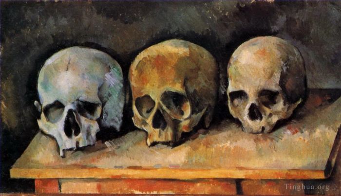 Paul Cezanne Ölgemälde - Die drei Schädel
