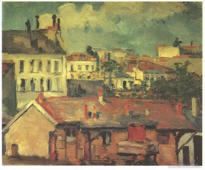 Paul Cezanne Ölgemälde - Die Dächer