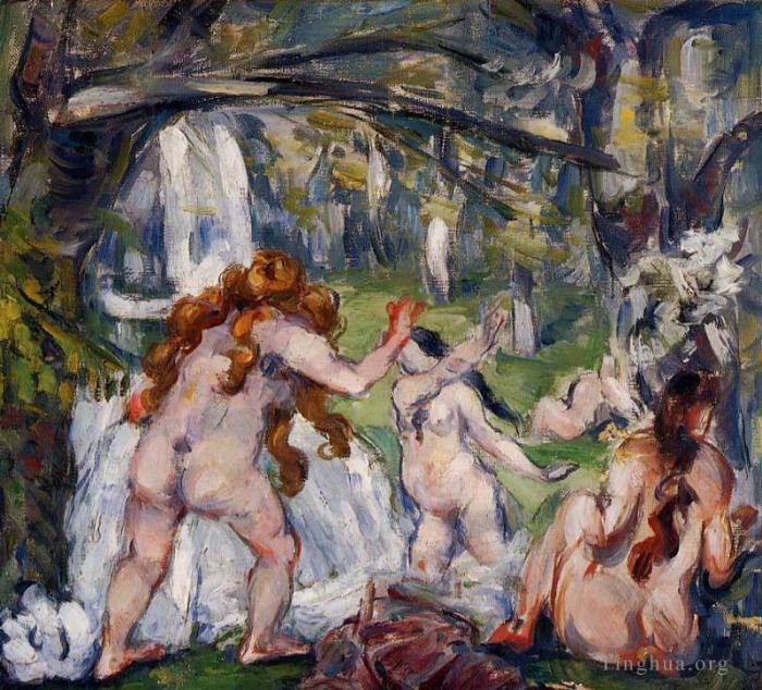 Paul Cezanne Ölgemälde - Drei Badegäste