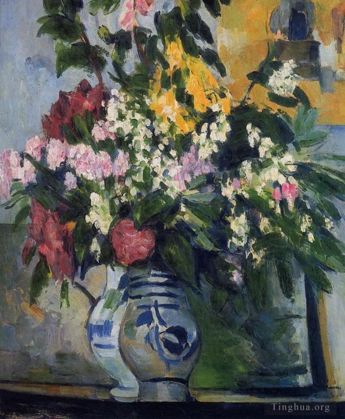 Paul Cezanne Ölgemälde - Zwei Vasen mit Blumen