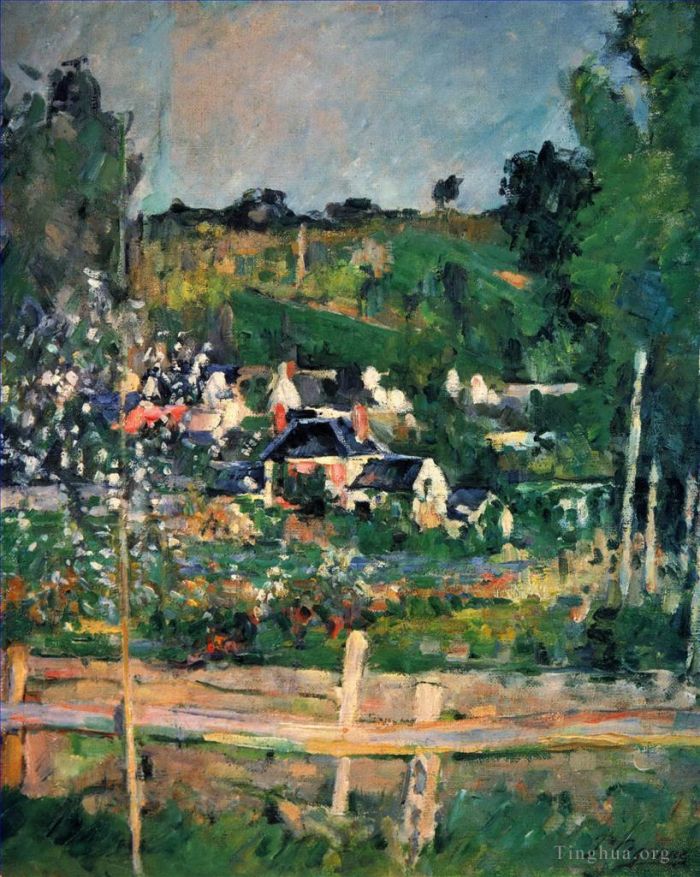 Paul Cezanne Ölgemälde - Ansicht von Auvers 2