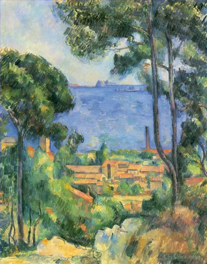 Paul Cezanne Ölgemälde - Blick auf L Estaque und Chateaux d If