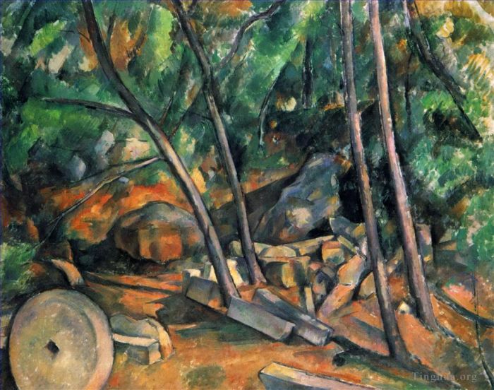 Paul Cezanne Ölgemälde - Wald mit Mühlstein