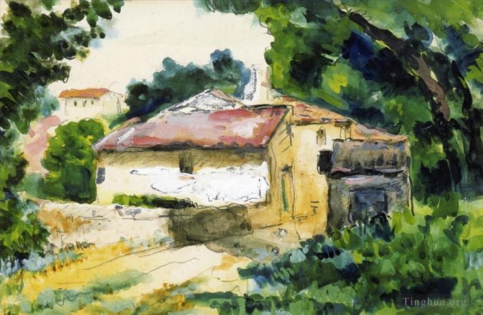 Paul Cezanne Andere Malerei - Haus in der Provence