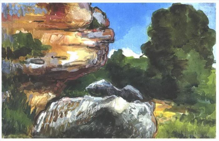 Paul Cezanne Andere Malerei - Felsen