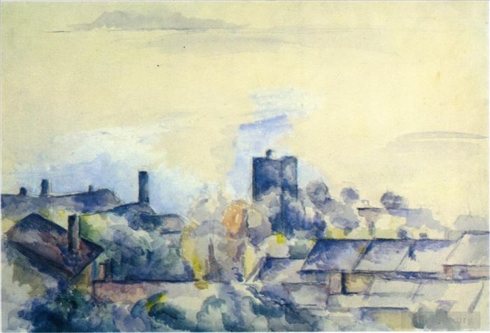 Paul Cezanne Andere Malerei - Dächer in L Estaque