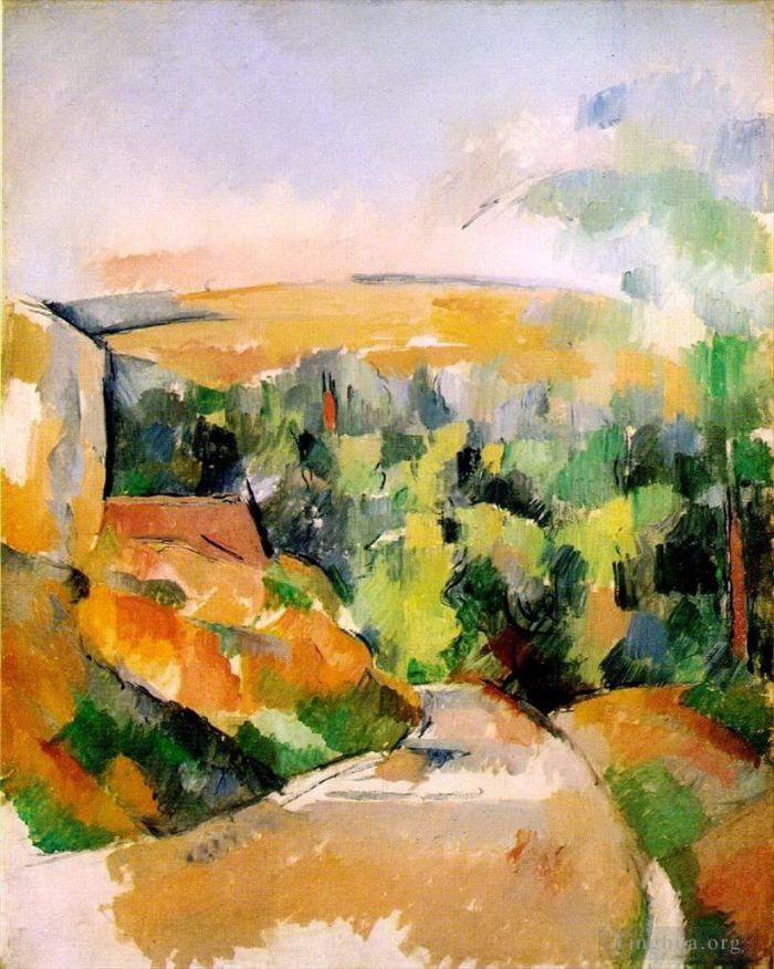 Paul Cezanne Andere Malerei - Die Kurve in der Straße
