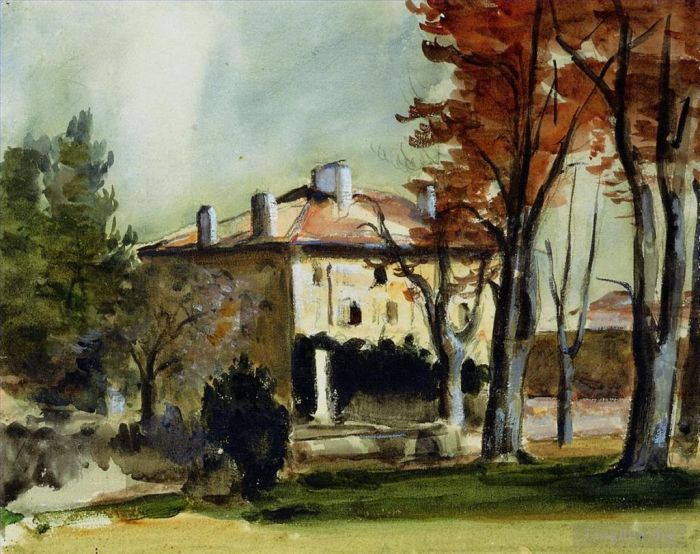 Paul Cezanne Andere Malerei - Das Herrenhaus in Jas de Bouffan