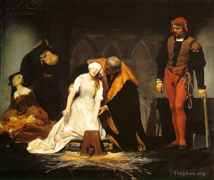 Paul Delaroche Ölgemälde - Die Hinrichtung von Lady Jane Gray 1834