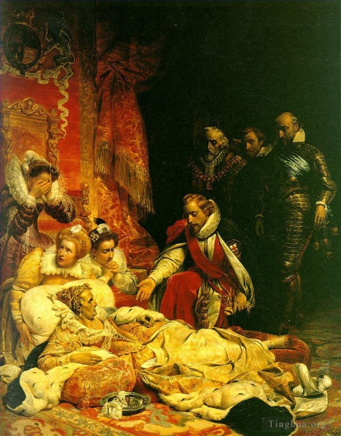 Paul Delaroche Ölgemälde - Tod von Elizabeth 1828