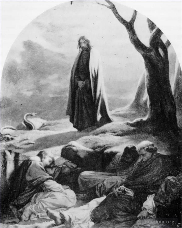 Paul Delaroche Andere Malerei - Christus im Garten Gethsemane 1846