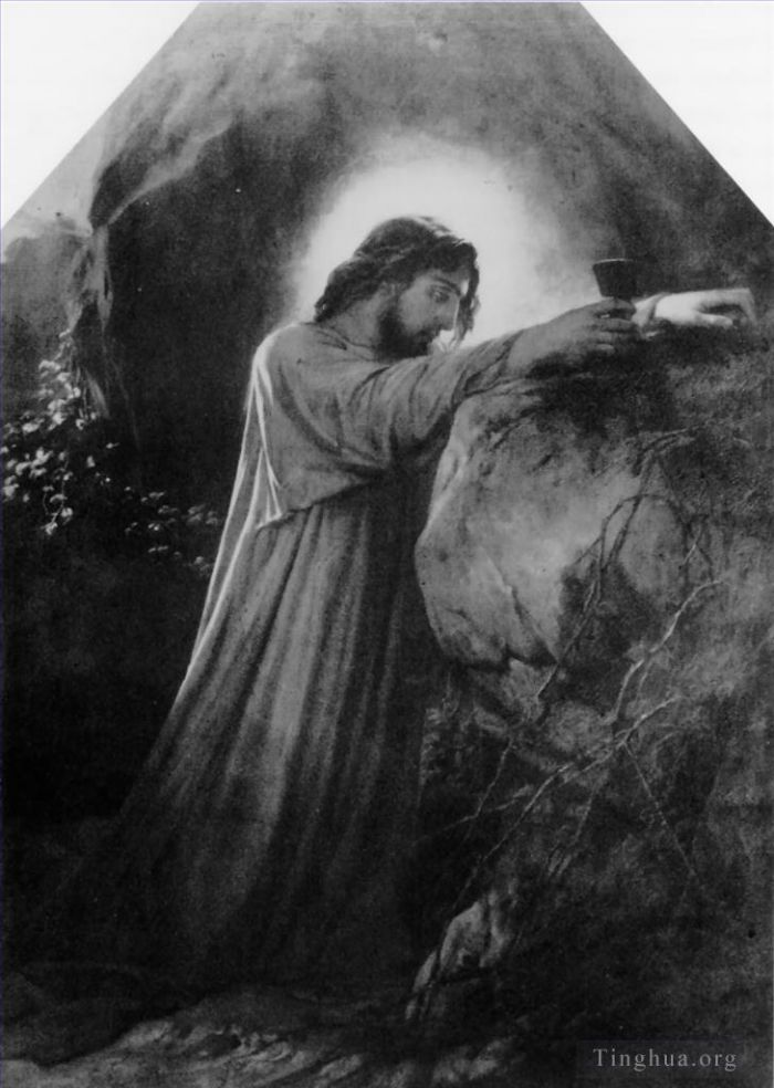 Paul Delaroche Andere Malerei - Christus am Ölberg 185lebensgroß Hippolyte Delaroche