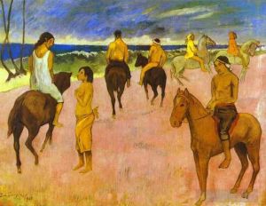 Paul Gauguin Werk - 5 Reiter am Strand