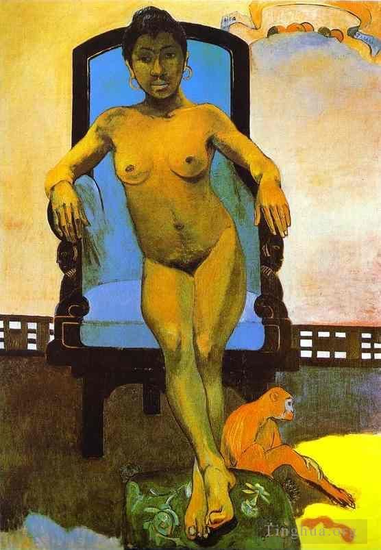 Paul Gauguin Ölgemälde - Aita Tamari vahina Judith te Parari Annah die Javanerin