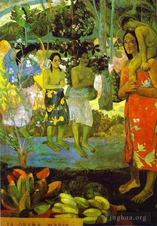 Paul Gauguin Ölgemälde - Ia Orana Maria Ave Maria
