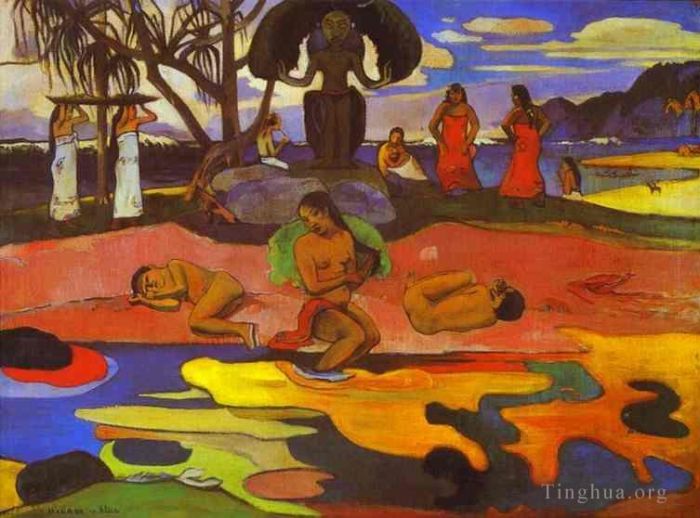 Paul Gauguin Ölgemälde - Tag des Gottes (Mahana No Atua)