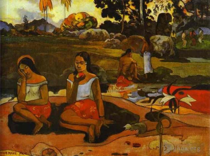 Paul Gauguin Ölgemälde - Nave Nave Moe Heilige Quelle
