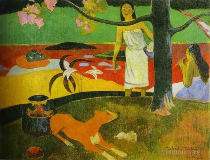 Paul Gauguin Ölgemälde - Pastorales Tahitiennes