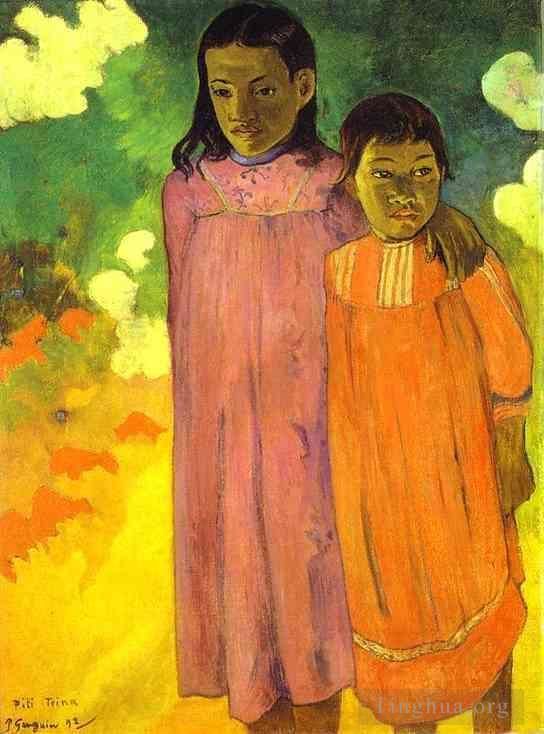 Paul Gauguin Ölgemälde - Piti Teina Zwei Schwestern