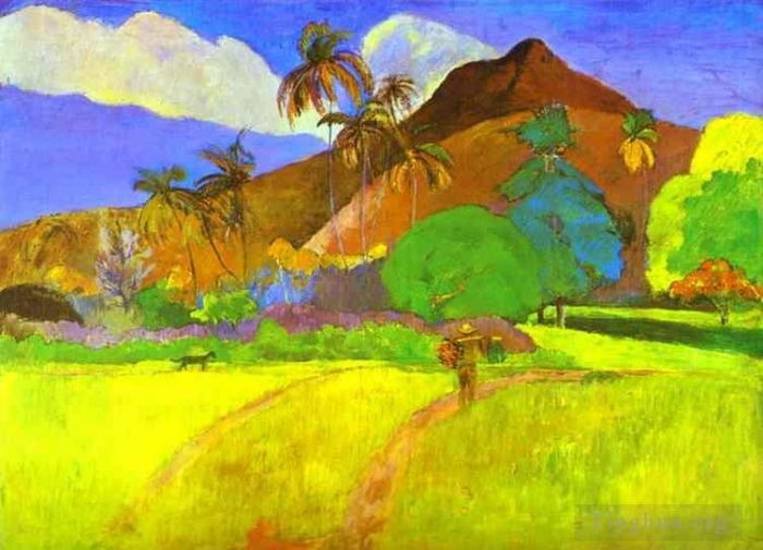 Paul Gauguin Ölgemälde - Tahitianische Landschaft