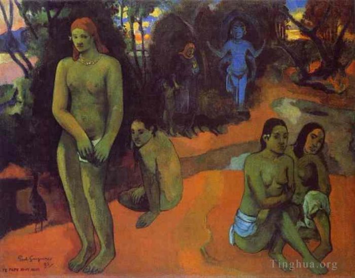 Paul Gauguin Ölgemälde - Te Pape Nave Nave Köstliches Wasser
