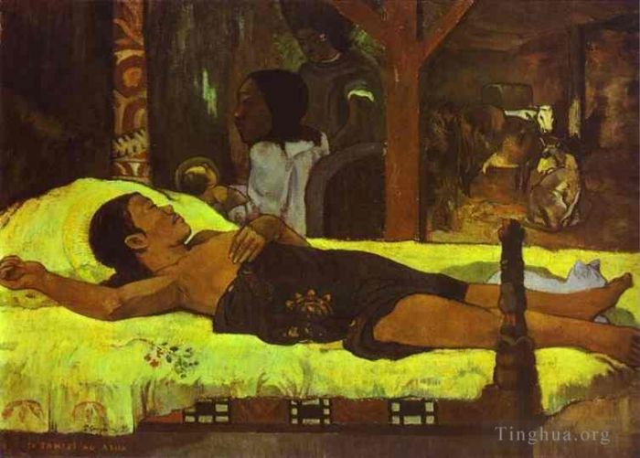 Paul Gauguin Ölgemälde - Te Tamari No Atua Krippe