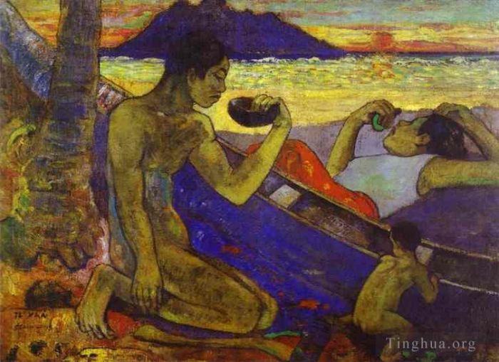 Paul Gauguin Ölgemälde - Te Vaa Das Kanu