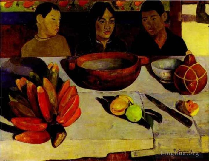 Paul Gauguin Ölgemälde - Die Mahlzeit Die Bananen