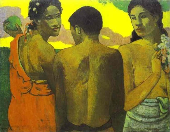 Paul Gauguin Ölgemälde - Drei Tahitianer
