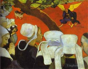 Paul Gauguin Werk - Vision nach der Predigt Jakob ringt mit dem Engel