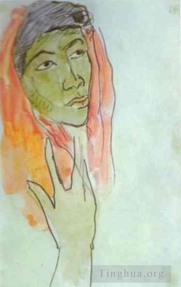 Paul Gauguin Andere Malerei - Kopf einer Frau