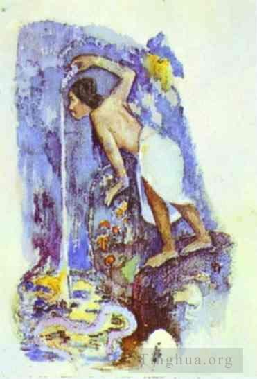 Paul Gauguin Andere Malerei - Pape Moe Geheimnisvolles Wasser