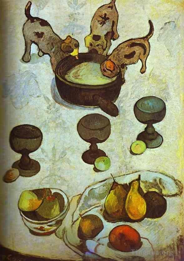 Paul Gauguin Andere Malerei - Stillleben mit drei Welpen1