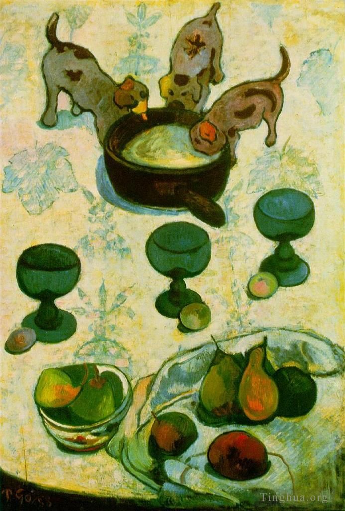 Paul Gauguin Andere Malerei - Stillleben mit drei Welpen2
