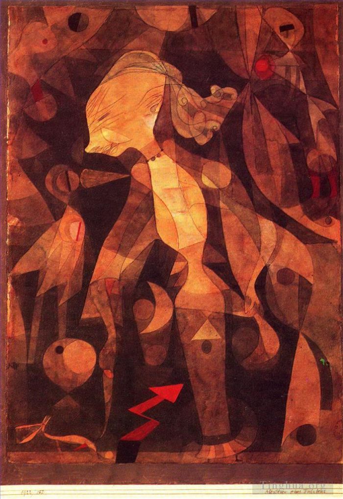 Paul Klee Ölgemälde - Ein Abenteuer für eine junge Dame