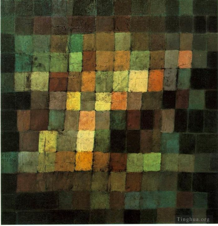 Paul Klee Ölgemälde - Ancient Sound Abstract on Black 192Expressionismus Bauhaus Surrealismus