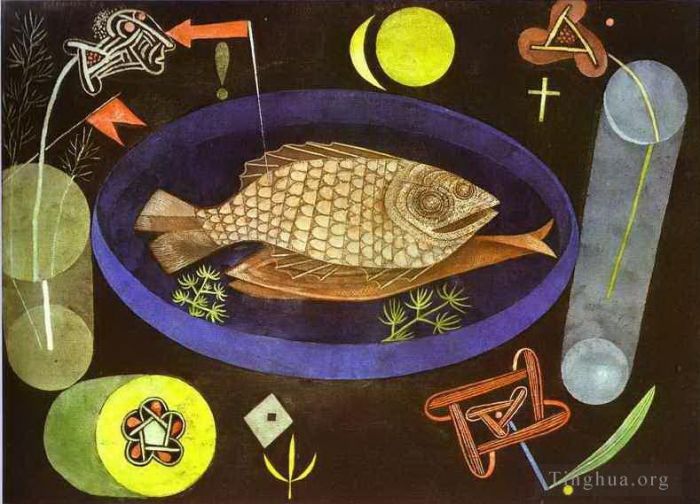 Paul Klee Ölgemälde - Aroundfish