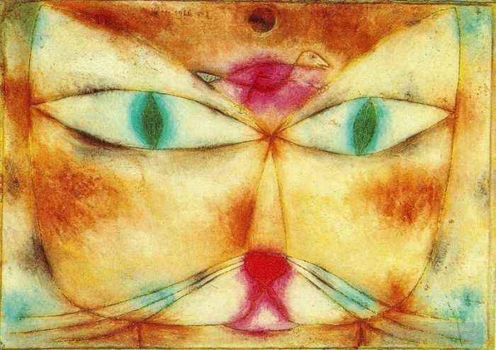 Paul Klee Ölgemälde - Katze und Vogel
