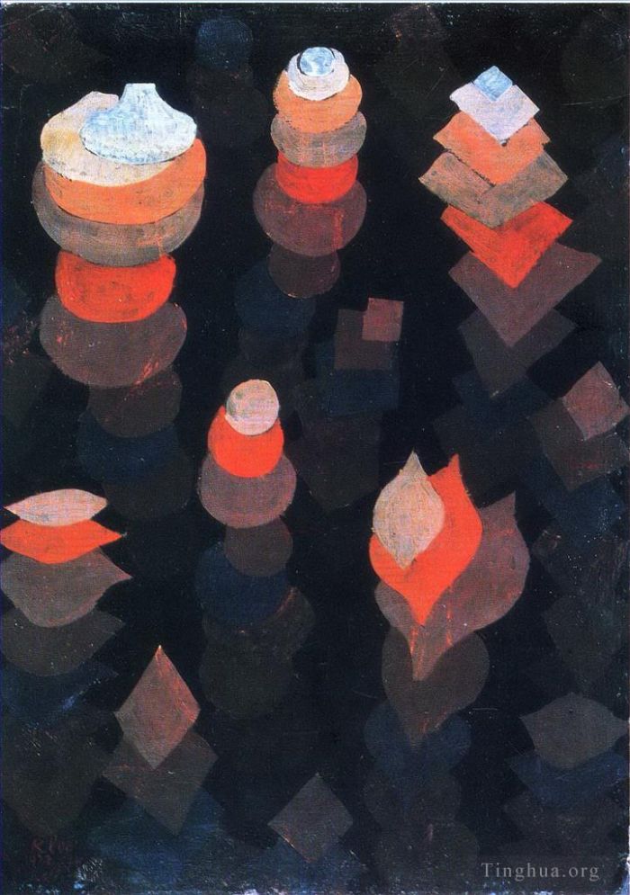 Paul Klee Ölgemälde - Wachstum der Nachtpflanzen
