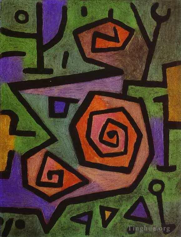 Paul Klee Ölgemälde - Heroische Rosen