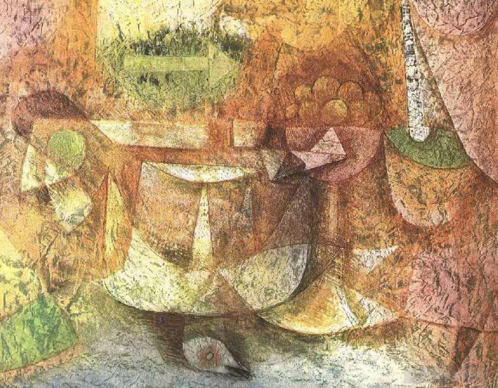 Paul Klee Ölgemälde - Stillleben mit Taube