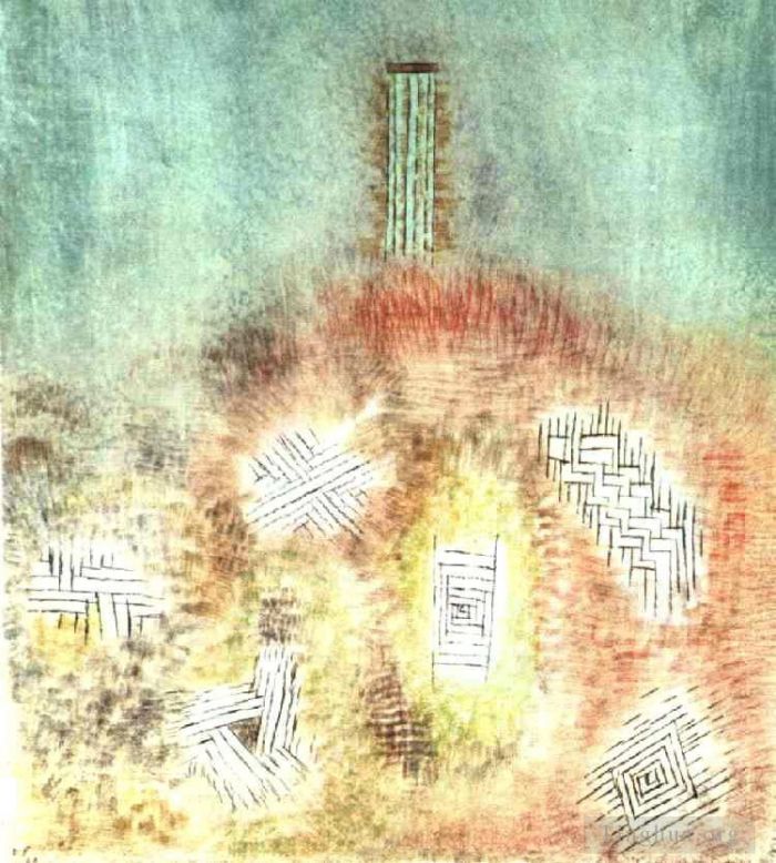 Paul Klee Ölgemälde - Die Kolumne