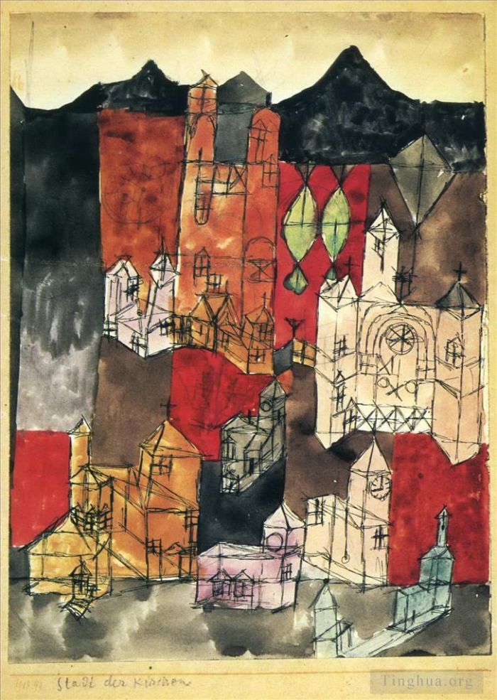 Paul Klee Andere Malerei - Stadt der Kirchen