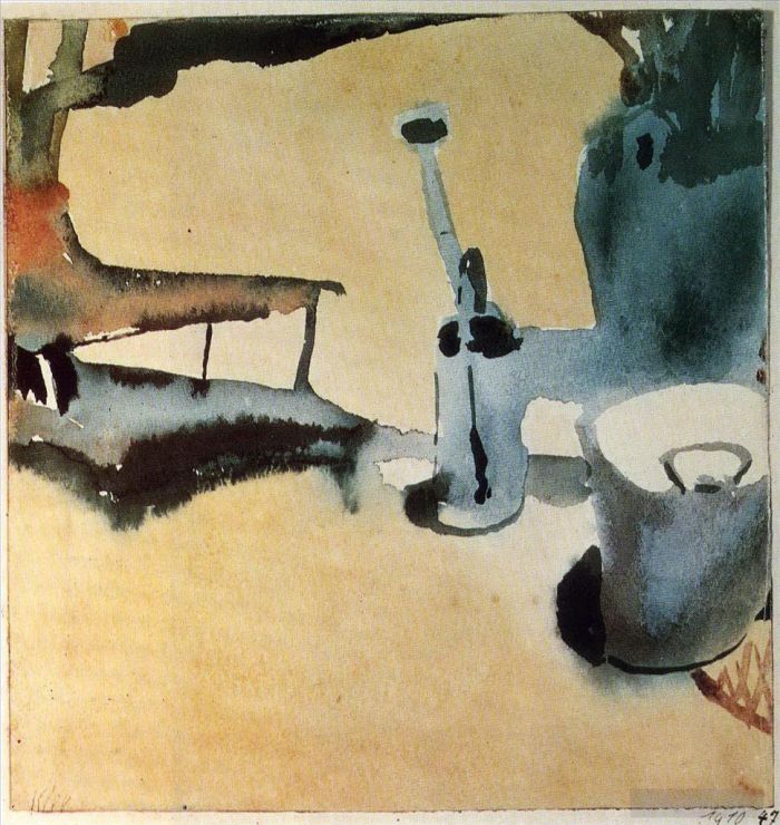 Paul Klee Andere Malerei - Blumenständer mit Gießkanne und Eimer