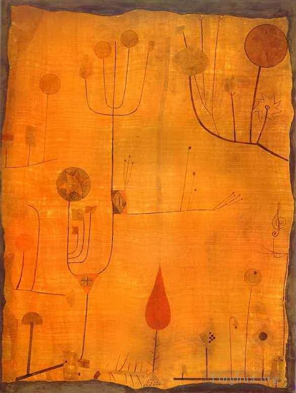 Paul Klee Andere Malerei - Früchte auf Rot