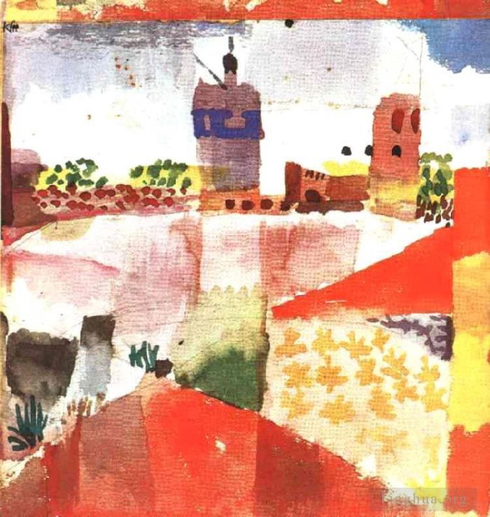 Paul Klee Andere Malerei - Hammamet mit Moschee
